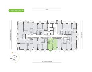 1-к квартира, вторичка, 45м2, 4/24 этаж