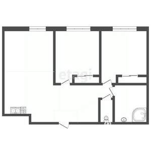 3-к квартира, вторичка, 53м2, 1/18 этаж
