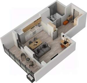 1-к квартира, строящийся дом, 41м2, 10/18 этаж