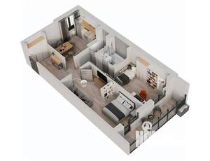 2-к квартира, строящийся дом, 62м2, 5/17 этаж