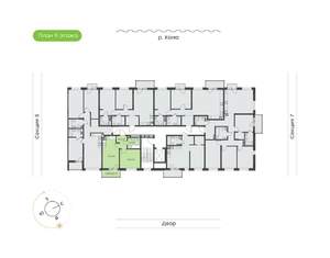 1-к квартира, вторичка, 42м2, 9/9 этаж