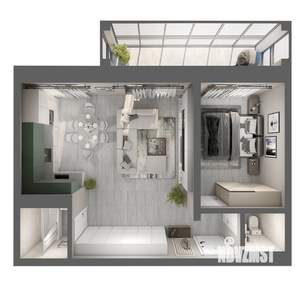 2-к квартира, строящийся дом, 53м2, 2/3 этаж