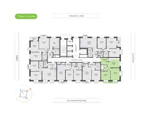2-к квартира, вторичка, 55м2, 6/24 этаж