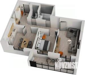 2-к квартира, строящийся дом, 63м2, 11/18 этаж