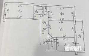 3-к квартира, вторичка, 69м2, 6/10 этаж
