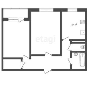 2-к квартира, вторичка, 51м2, 3/9 этаж