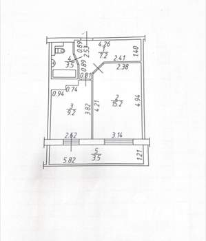 1-к квартира, вторичка, 38м2, 1/10 этаж
