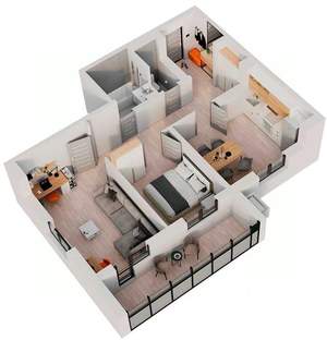 2-к квартира, строящийся дом, 64м2, 17/18 этаж