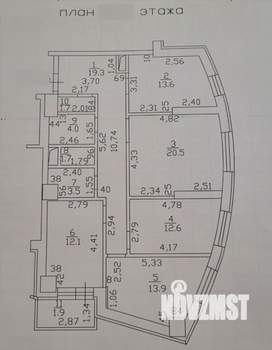 4-к квартира, вторичка, 103м2, 3/24 этаж