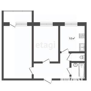 2-к квартира, вторичка, 44м2, 4/5 этаж