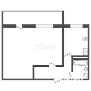1-к квартира, вторичка, 45м2, 5/5 этаж
