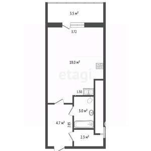 Студия квартира, вторичка, 32м2, 7/17 этаж