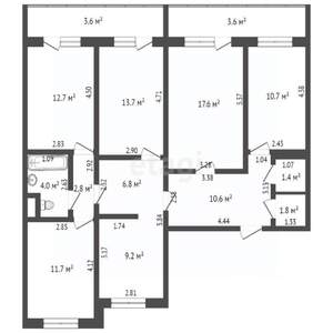 5-к квартира, вторичка, 103м2, 5/9 этаж