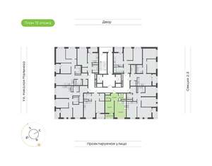 1-к квартира, вторичка, 43м2, 13/20 этаж