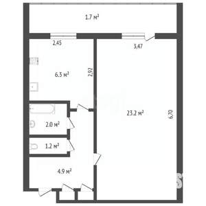 1-к квартира, вторичка, 40м2, 13/18 этаж