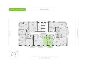 1-к квартира, вторичка, 43м2, 12/21 этаж
